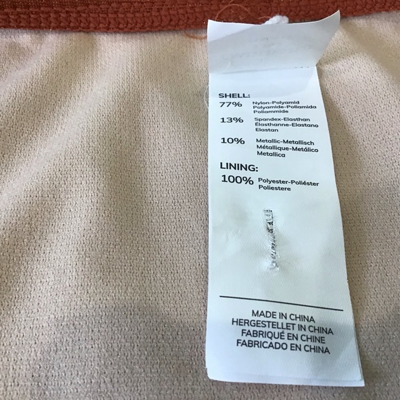 Metallic Rust Cutout One-Piece Swimsuit – Size L, New Without Tags - Picture 5 of 8